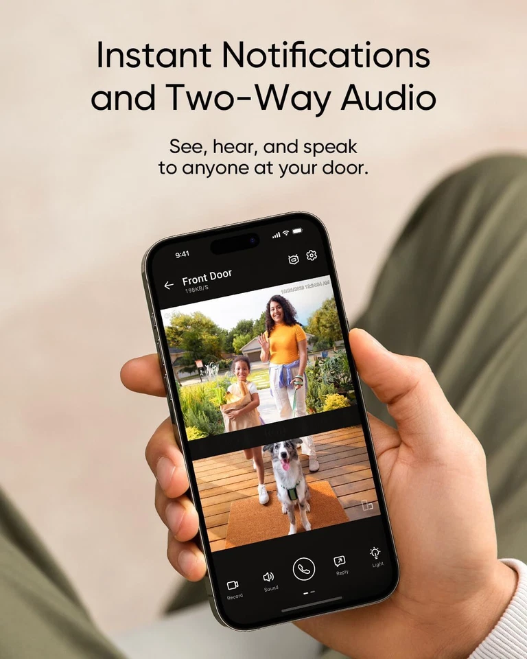 eufy Security Video Doorbell E340 Dual Cameras Delivery Guard 2K HD Wireless - Image 2 of 4