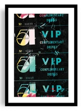Andy Warhol - VIP Ticket Studio 54, Giclee Print, Disco Music Poster, Wall Decor