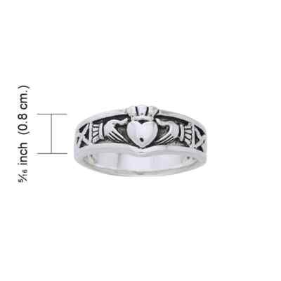 Poison Ring Sterling Silver Claddagh Ring, 925 Silver Irish Love