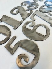 5 Inch Metal Numbers Letters Rusty or Natural Finish Mounting Holes Available