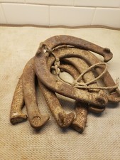 4 XL Vintage Horse Shoe Rusty Decorative Rustic Western Decor Lucky 7 x 8 heavy