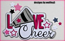 CRAFTECAFE CHEER GIRL TITLE paper piecing premade scrapbook page die cut piece