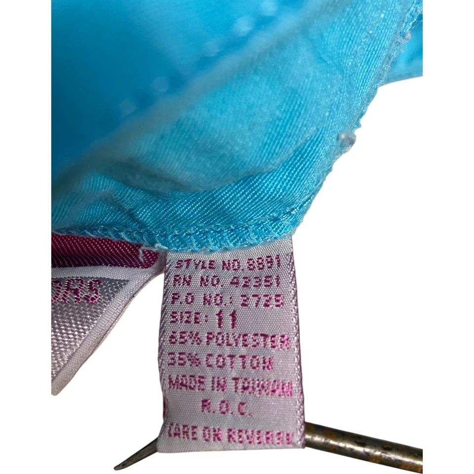 Chino corto Honors JRS para mujer talla 11 azul plisado algodón tiro alto 8891 Foto 4 de 4