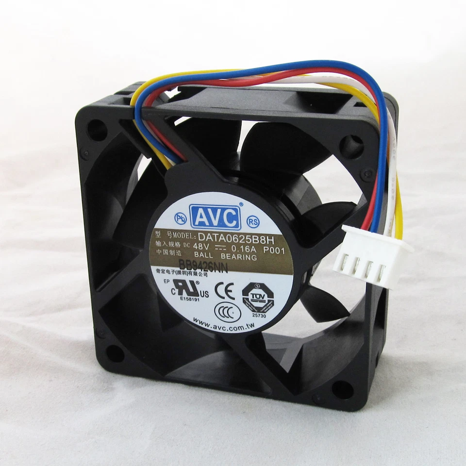 1pc AVC DC Cooling Fan DATA0625B8H 60x60x25mm 60mm 6025 48V 0.16A 4pin Connector - Image 2 of 4