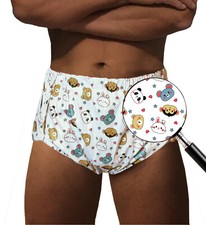 Printed PVC Button 4201PA Sweden Pants Adult Diaper ABDL Animal Print