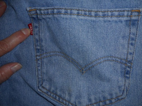 550 Levis Relaxed Fit 32x36 Grunge Zipper Preowned Paint ? Spattered Light Wash - Picture 7 of 9