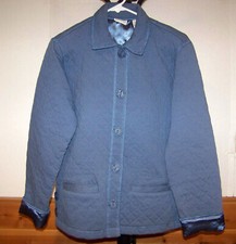 WOMENS VINTAGE 90's SLATE BLUE JACKET by WHITE STAG SIZE MEDIUM 8-10 