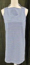 Kate Spade Broome Street Tank Dress Womens X Small Blue White Stripe Boat Neck