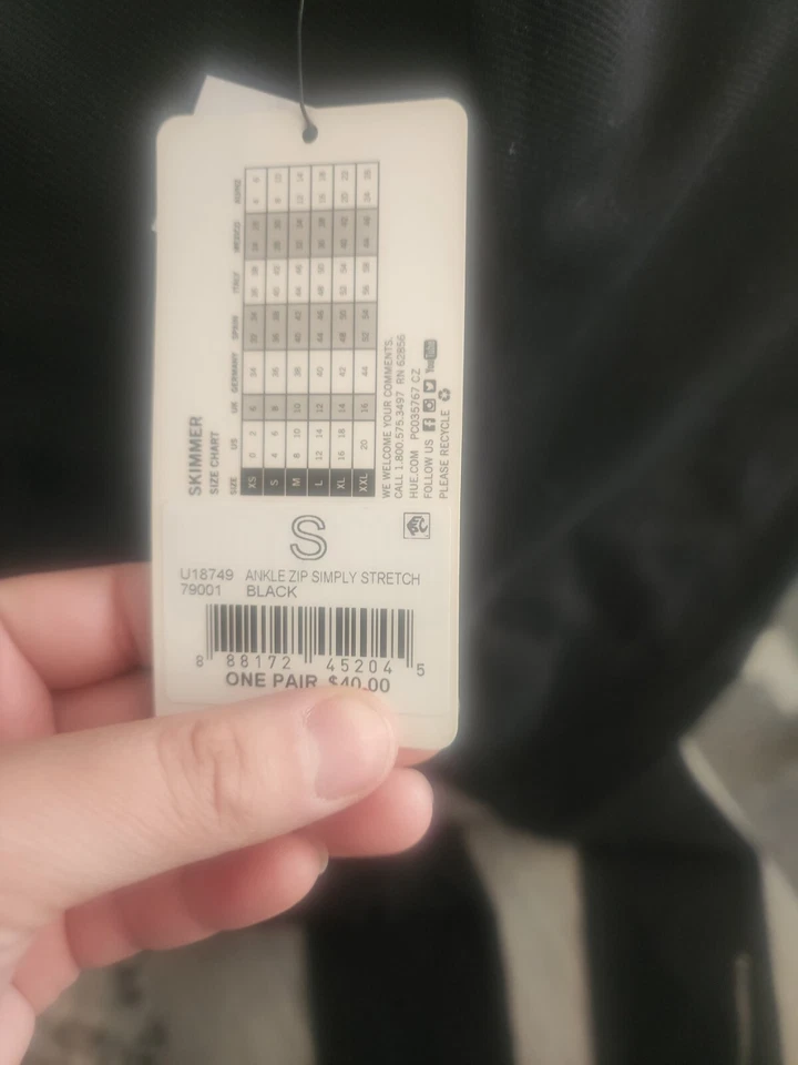 Оттенок леггинсы женщин размер маленький черный вельвет моды скиммер эластичной посадки - Изображение 4 из 4