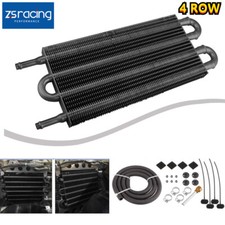 Universal 4 Row Remote Transmission Oil Cooler Auto-manual Radiator Converter