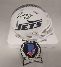 Quincy Williams Signed New York Jets Salute 3 Mini Football Helmet Beckett Auto 