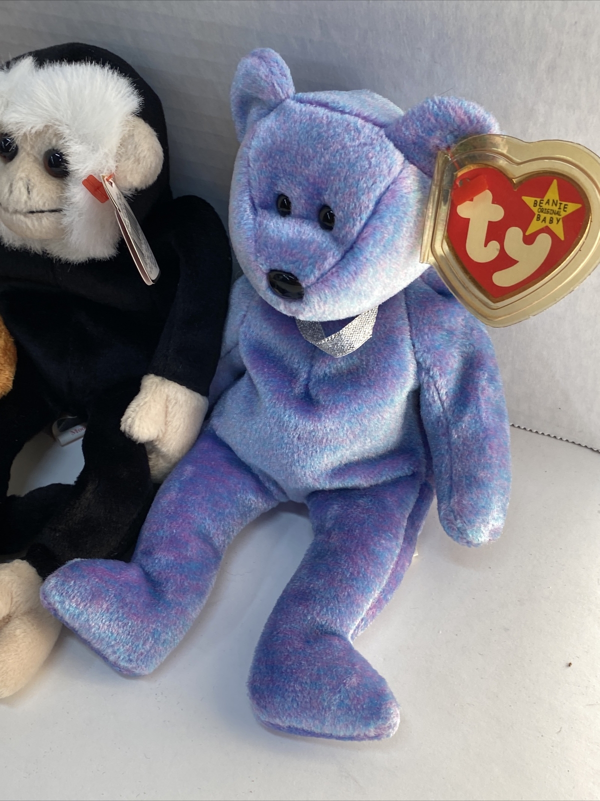 Lot of 3 1999 Ty beanie babies Fuzz clubby II mooch all with tags beanie baby - Picture 2 of 7