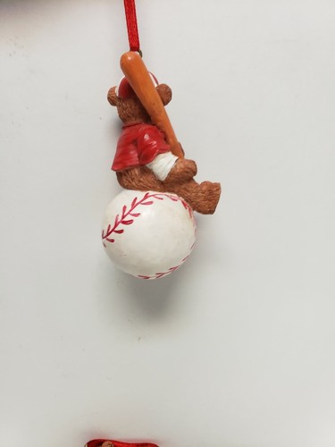Baseball Bear Little Boy Christmas Ornaments - Picture 4 of 12