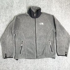 The North Face Jacket Womens Small Full Zip Fleece Gray Black