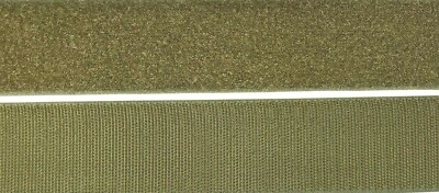Klettband je 1m Flausch + Haken 2,79  /m zum nähen oliv 50 mm breit Loop + Hook