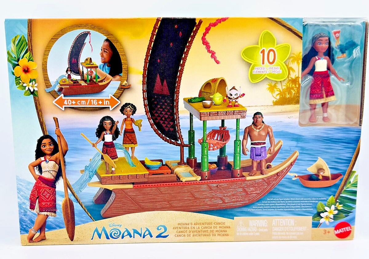 Disney Moana 2 Moana's Adventure Canoe Playset 10 Piece Set | eBay