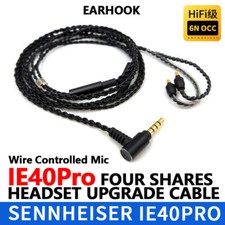 6N OCC HiFi Cable With Wire Controlled Mic For Sennheiser IE40pro Earphone Line