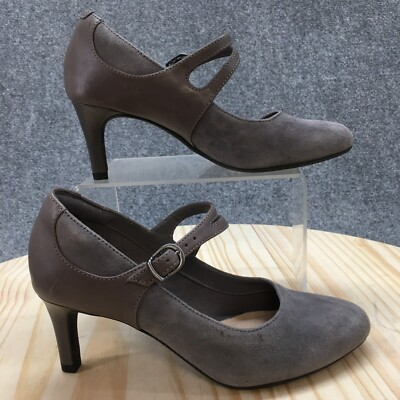 #ad #ad Collection by Clarks Pump Heels Womens 5M Gray Dancer Reece Slip On Casual $23.99
