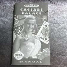 Caesars Palace SEGA Genesis Authentic MANUAL ONLY