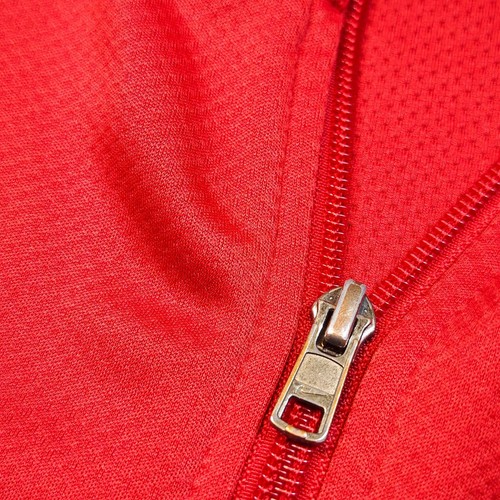 Suéter Nike vintage para hombre cremallera grande rojo gris bloque de color p... - Imagen 5 de 13
