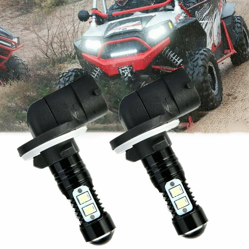 FANLESS VERY BRIGHT 6000K FOR POLARIS SPORTSMAN HEADLIGHT LED LIGHT BULBS 3 PACK Foto 3 de 4