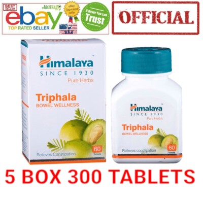 Triphala Himalaya OFFICIAL 5 Box 300 Tablets Vegetarian Botanical 100% Herbs New