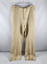 Lauren Ralph Lauren Dress Pants Womens 18W Plus Beige 100 Linen Lined 36x32