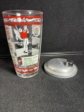 Mixer shaker cocktail Hazel Atlas vintage anni 50 con 8 ricette tema golf barca a vela