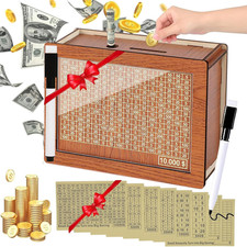 Money Saving Box Piggy Bank for Adults Kids 10000 Savings Challenge Box Money Bo