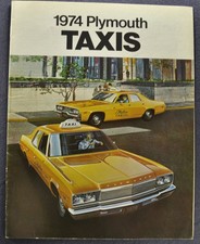 1974 Plymouth Taxi Catalog Sales Brochure Fury Satellite Excellent Original 74