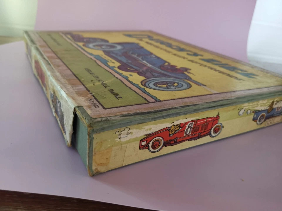 Rare Vtg Board Game "Durch's Ziel!" 1930s 1920s Metal Cars Scholz Mainz Austria - Image 4 of 4
