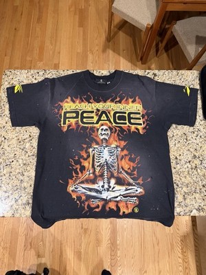 Authentic Hellstar  Reach Your Inner Peace  Men's Graphic T-Shirt Size Medium