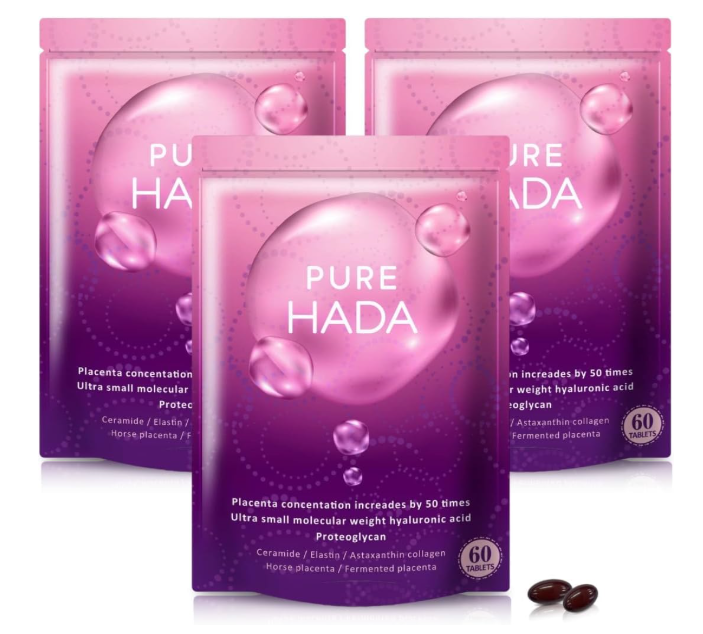 Anti-aging Placenta Collagen PUREHADA Hyaluronic Ceramide Set of 3 90 Days
