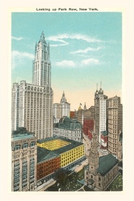 Found Image Press - Vintage Journal Park Row New York City - New pape - X555z