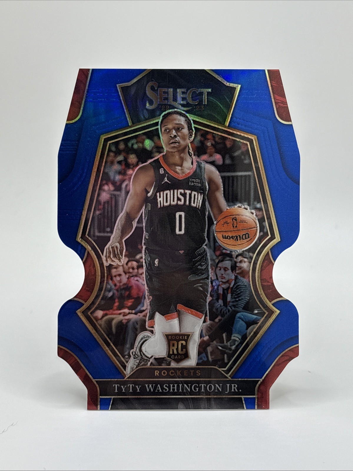 2022 Select Premier Level Blue Prizm Die-Cut /249 TyTy Washington Jr Rookie RC