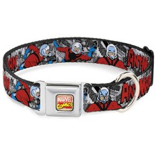 Marvel Comics Logo Seatbelt Buckle Collar Classic ANT-MAN: WMC106 Large