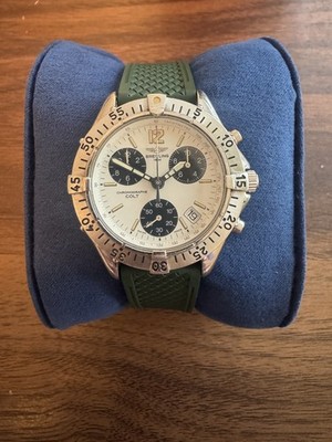 Men's 38mm BREITLING Colt A53035 Chronograph Quartz Steel Date Watch