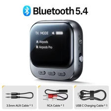 Joyroom 2-IN-1 Bluetooth 5.4 Transmitter Receiver with OLED Display for 2 Airpod