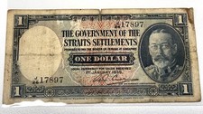 1935 Government of the Straits Settlements - Singapore Malaysia $1 Banknote