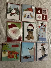 PAPYRUS Lot Of 9 Christmas Holiday Cards  Sparkle Embellished Cute  Pretty