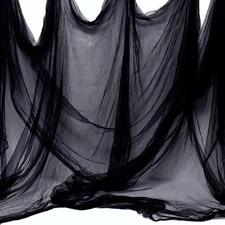Halloween Black Creepy Cloth 500 x 87 inch Spooky Gauze Cloth Halloween Decorati