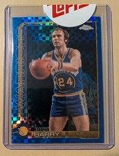 RICK BARRY 2025-26 Topps Chrome BLUE X-FRACTOR Golden State Warriors COLOR MATCH