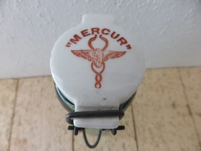 ✨Ancienne bouteille MERCUR pharmacie verre vert bouchon porcelaine 0,5L 24cm✨ - Photo 1/4