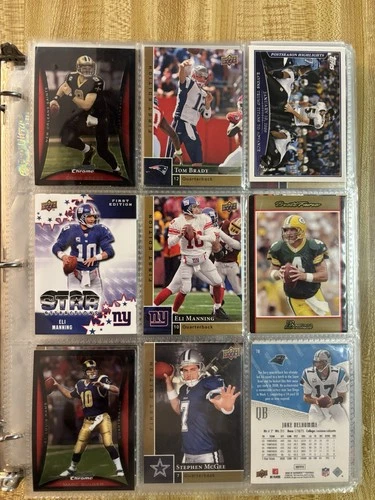 2007 Upper Deck/Topps Football & Baseball 270 Card Binder Lot- Tom Brady + More