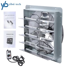 24" High Speed Shutter Exhaust Fan & 1.65M Power Cord W/ Speed Controller