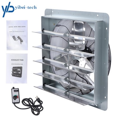 24'' High Speed Shutter Exhaust Fan & 1.65M Power Cord W/ Speed Controller