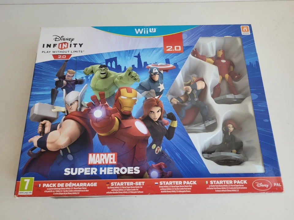 Nintendo Wii U Pack De Démarrage Disney Infinity 2.0 Marvel Super Heroes Fr Neuf - Photo 1/4