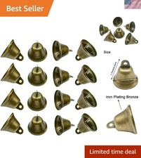 Craft-Ready 20-Piece Mini Bronze Jingle Bells for Weddings  Christmas Projects