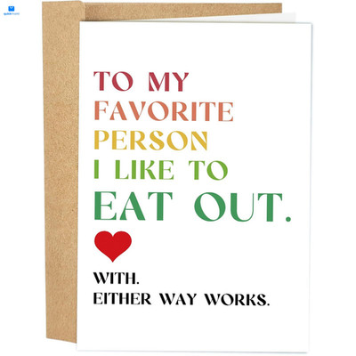Naixiwen Funny Anniversary Card for Husband Wife, Dirty 8X5.3 Inches, 107 