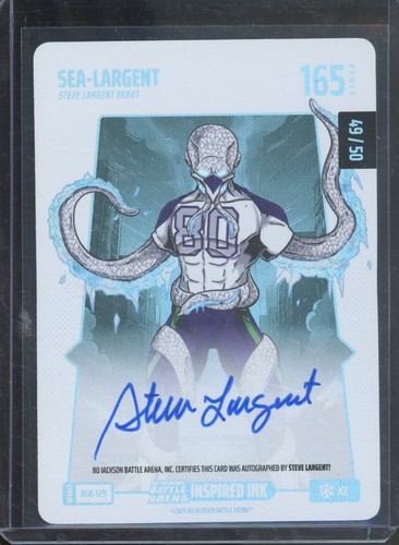 STEVE LARGENT Battle Arena Update #BFA-129 SEA-LARGENT Battlefoil Ica Auto /50